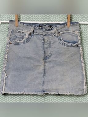 Pink Label Light Blue Denim Pencil Skirt Size Medium